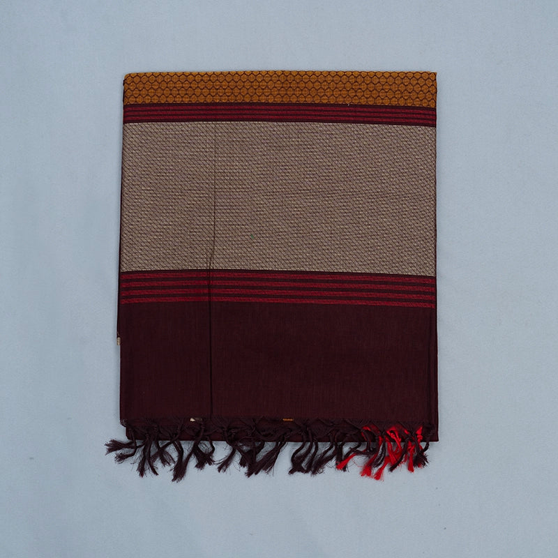 Hayagrivas Burgundy Handloom Kanchi Cotton Saree KSBE90A8-2