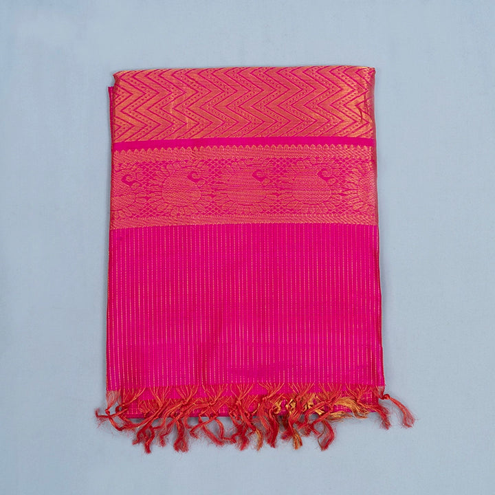 Hayagrivas Pink Kora Silk Cotton Saree SSCBF14D6-48