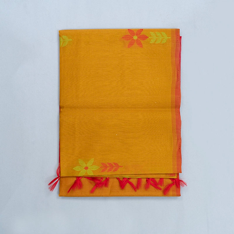 Hayagrivas Mustard Kora Silk Cotton Saree KSBE92A10-8
