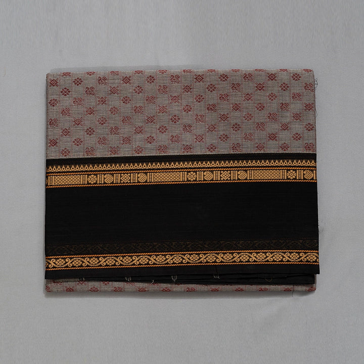 Hayagrivas Grey Handloom Chettinad Cotton Saree KSBE86A5-3
