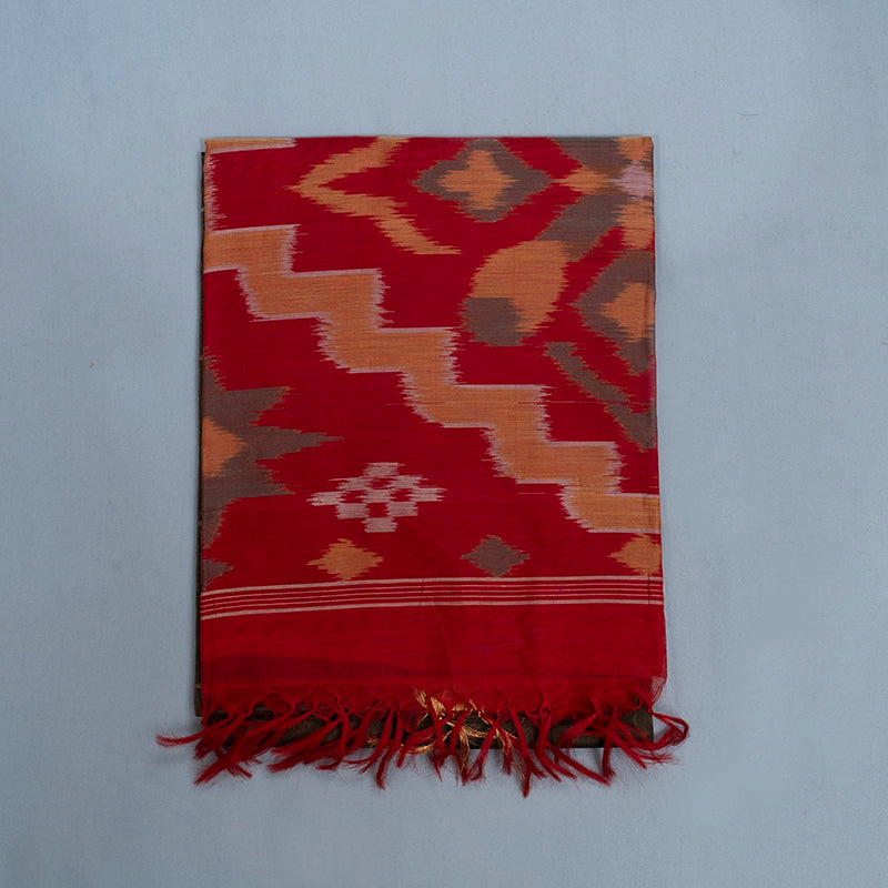 Hayagrivas Honey Shade Ikkat Kora Silk Cotton Saree KBE2274B1-4