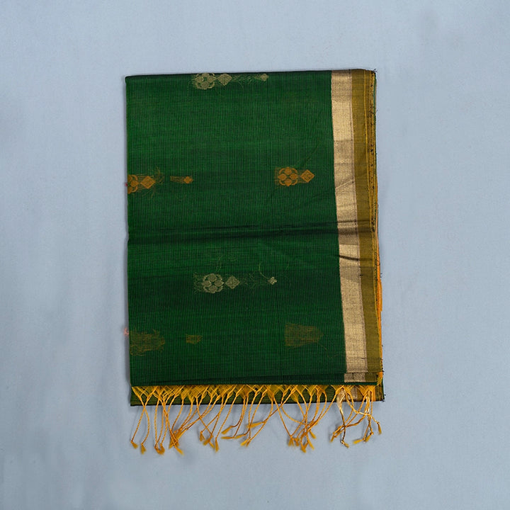 Hayagrivas Green Kora Silk Cotton Saree KSBE92A10-1