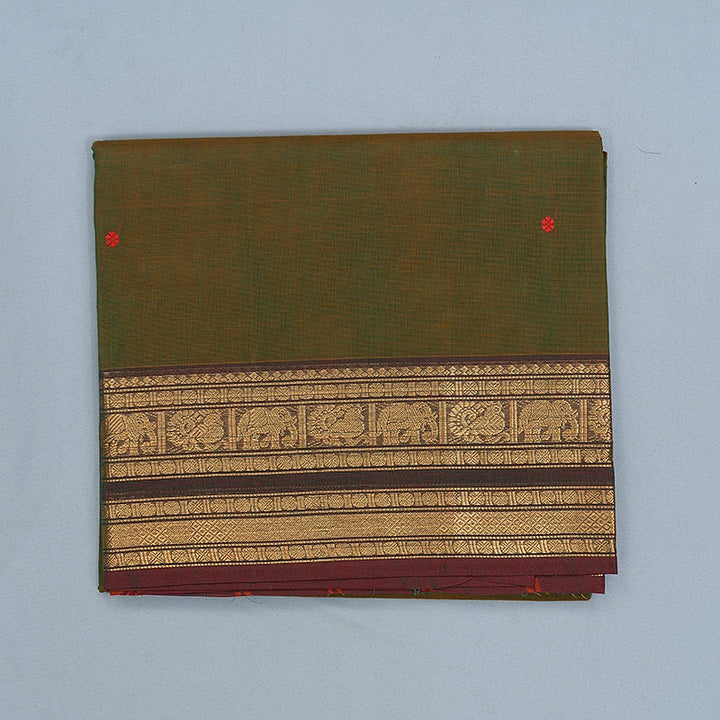 Hayagrivas Sampanga Green Handloom Chettinad Cotton Saree SSKBF86F1-75