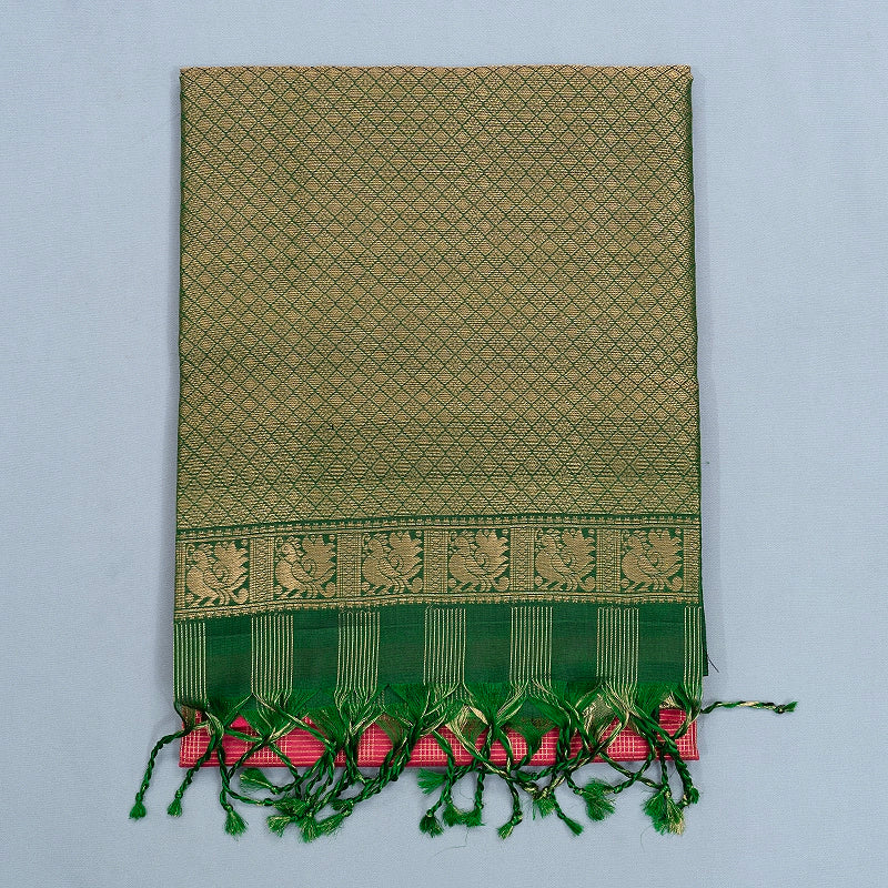 Hayagrivas Pink Handloom Soft Silk Saree KBF533G5-3