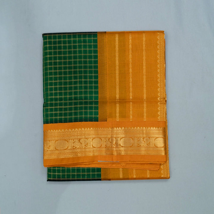 Hayagrivas Bottle Green Pure Silk Cotton Saree SSCBF35D3-7