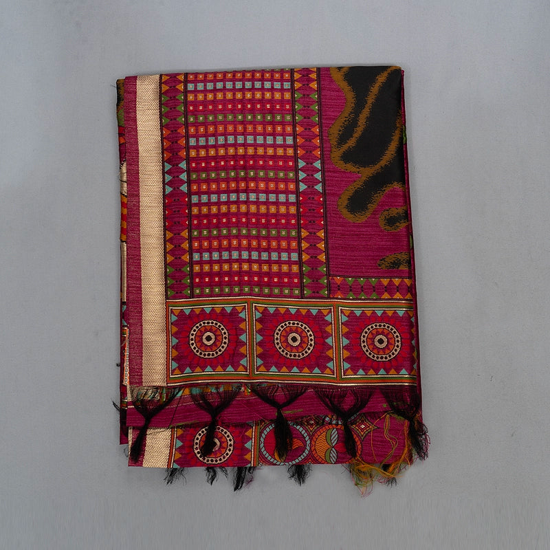 Hayagrivas Magenta Semi Banarasi Saree BBD1000J4-3