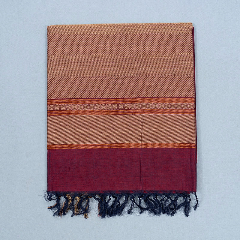 Hayagrivas Maroon Handloom Kanchi Cotton Saree SSCBF103F14-1