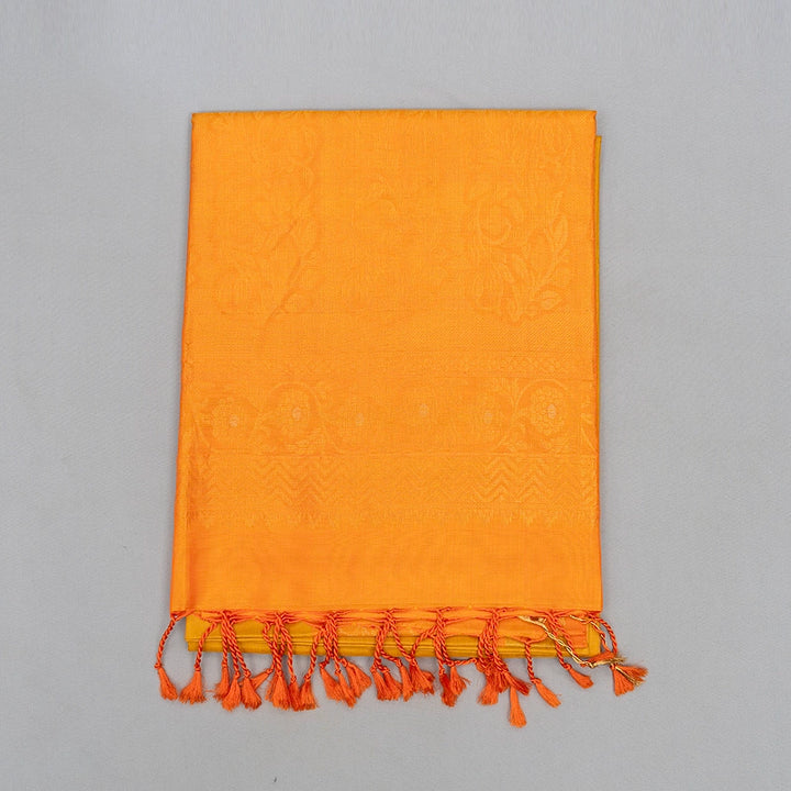 Hayagrivas Handloom Mango Yellow Soft Silk Saree KBE1094I2-3