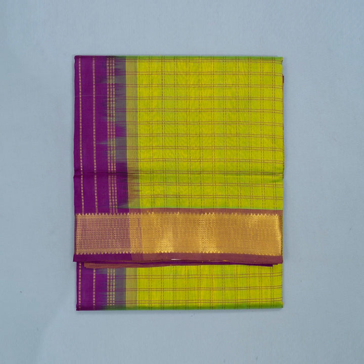 Hayagrivas Fluorescent Green Pure Silk Cotton Saree SSCBF53E9-2