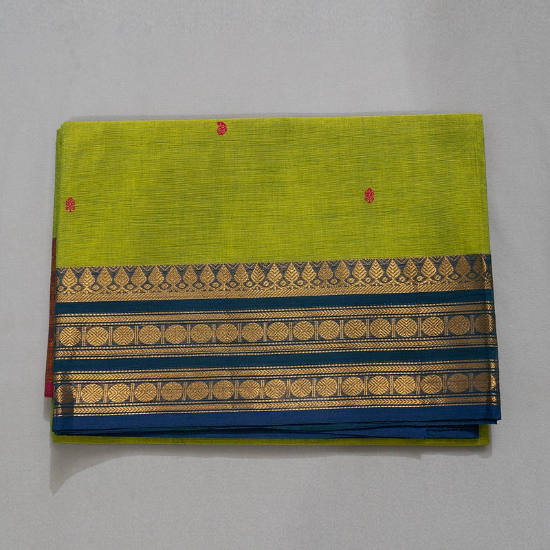 Hayagrivas Fluorescent Green Handloom Chettinad Cotton Saree SSCBF63E7-21