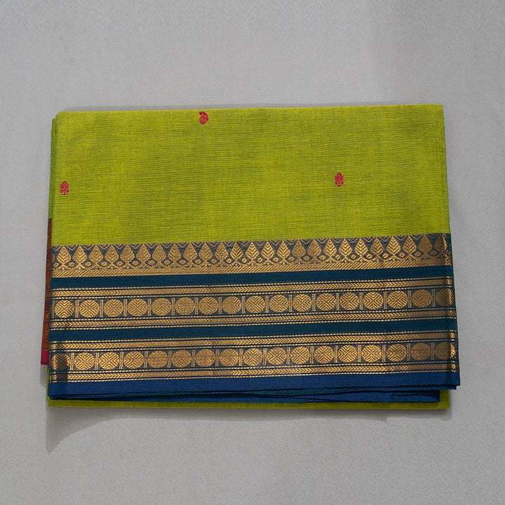 Hayagrivas Fluorescent Green Handloom Chettinad Cotton Saree SSCBF63E7-21