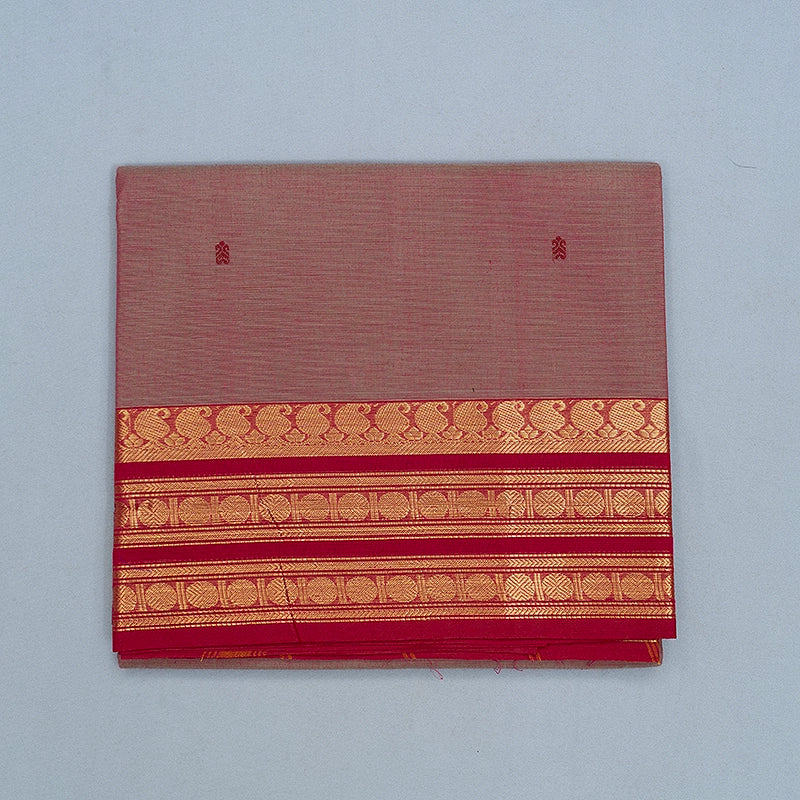 Hayagrivas Greyish Pink Handloom Chettinad Cotton Saree SSKBF86F1-2
