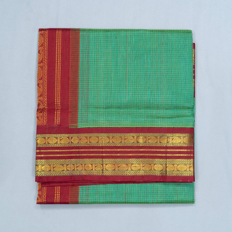 Hayagrivas Green Pure Silk Cotton Saree SSCBF16D2-9