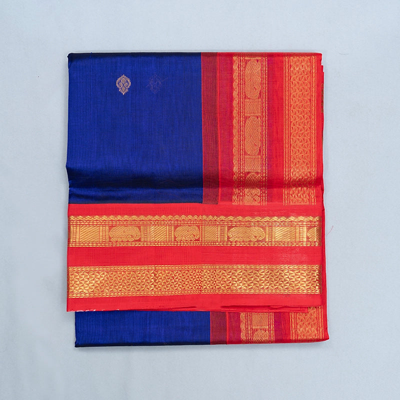 Hayagrivas MS Blue Pure Silk Cotton Saree SSCBF36D3-17