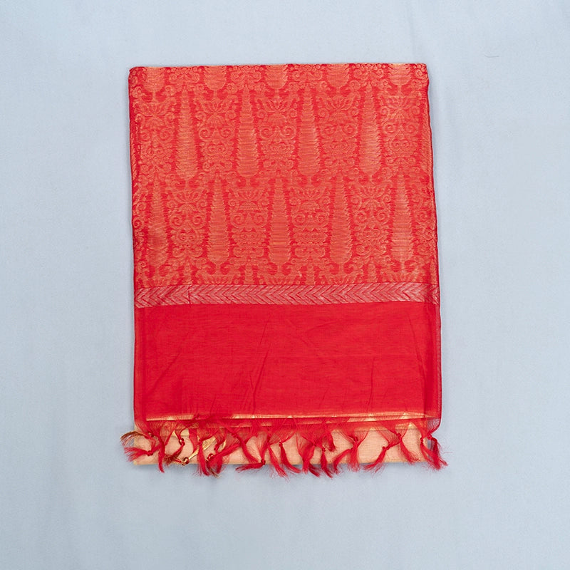 Hayagrivas Beige Kora Silk Cotton Saree KSBE27I2-12