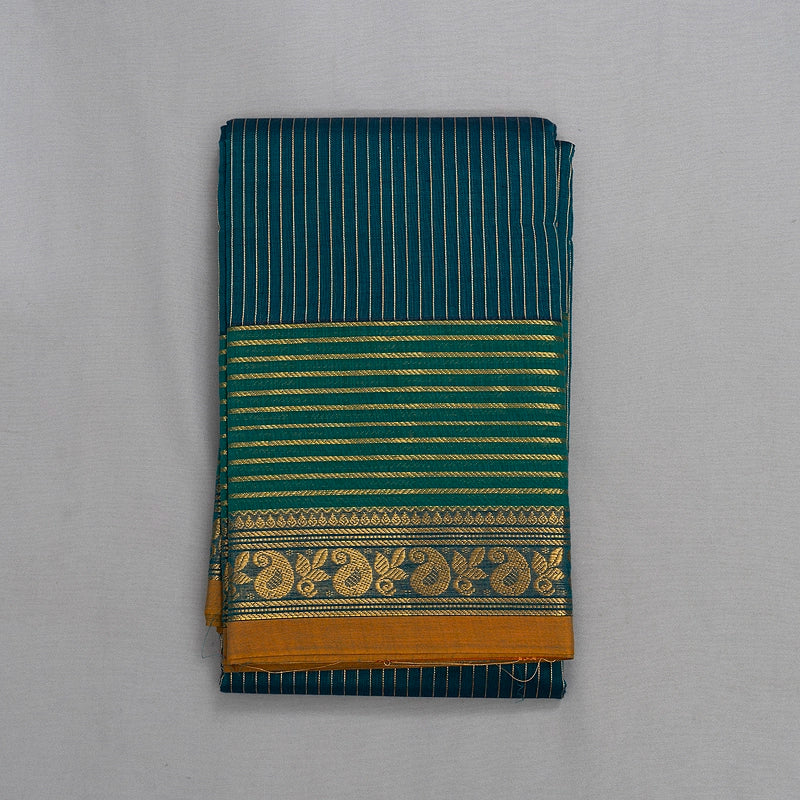 Hayagrivas Peacock Green Handloom Chettinad Cotton Saree KSBE1H9-3