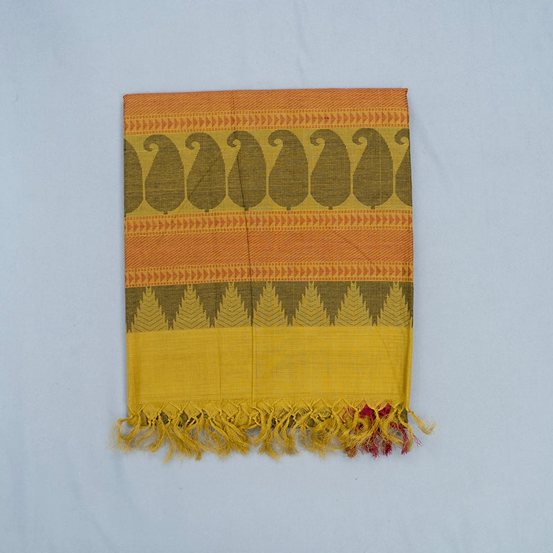 Hayagrivas Lime Green Handloom Kanchi Cotton Saree KSBE89A1-1