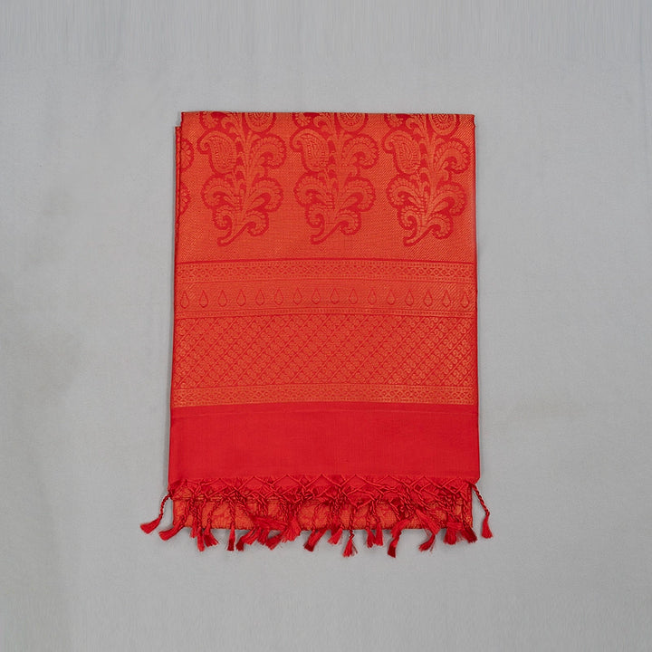 Hayagrivas Red Handloom Soft Silk Saree KBE674G2-18