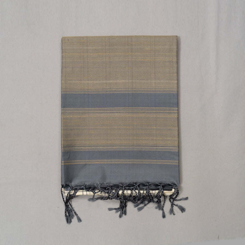 Hayagrivas Half-White Handloom Soft Silk Saree KBE1094I1-4