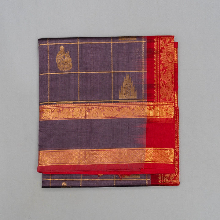 Hayagrivas Dusky Purple Pure Silk Cotton Saree SSCBF16D5-14