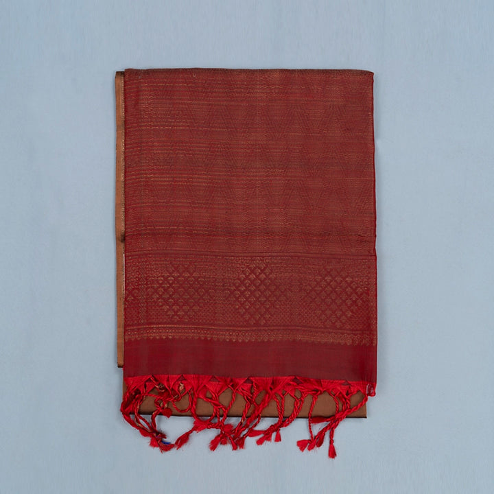 Hayagrivas Rust Orange Handloom Soft Silk Saree KBE2275B2-20