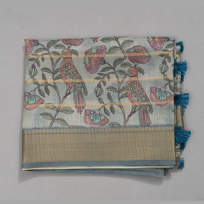 Hayagrivas Powder Blue Fancy Cotton Saree KBE2164A6-38