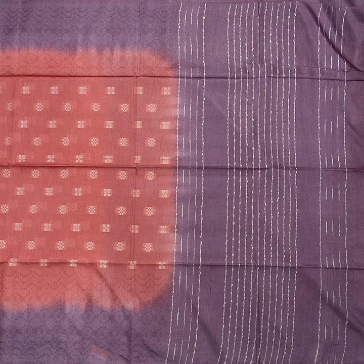 Hayagrivas Pink Fancy Cotton Saree KBE2212B25-1