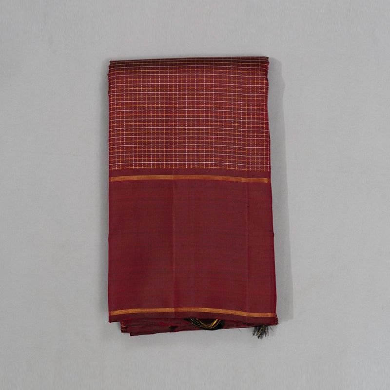 Hayagrivas Handloom Wine Maroon Kanjivaram Silk Saree KBE2338B3-1
