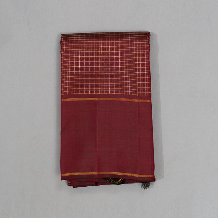 Hayagrivas Handloom Wine Maroon Kanjivaram Silk Saree KBE2338B3-1