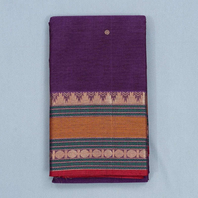 Hayagrivas Purple Handloom Kanchi Cotton Saree SSCBF66E5-11