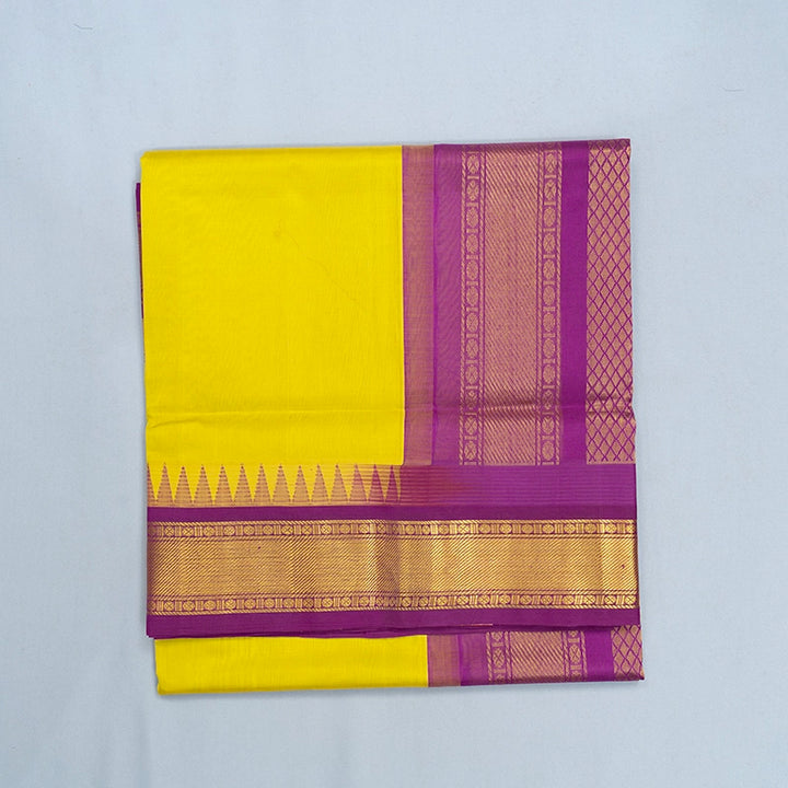 Hayagrivas Lemon Yellow Pure Silk Cotton Saree SSCBF34D3-30