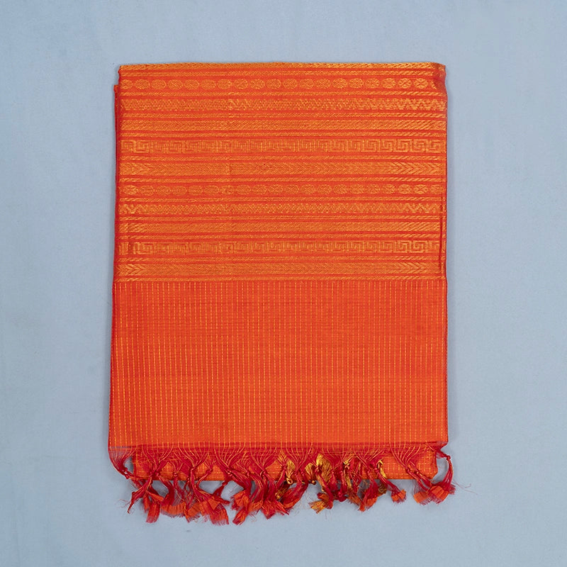 Hayagrivas Orange Kora Silk Cotton Saree SSCBF14D6-33