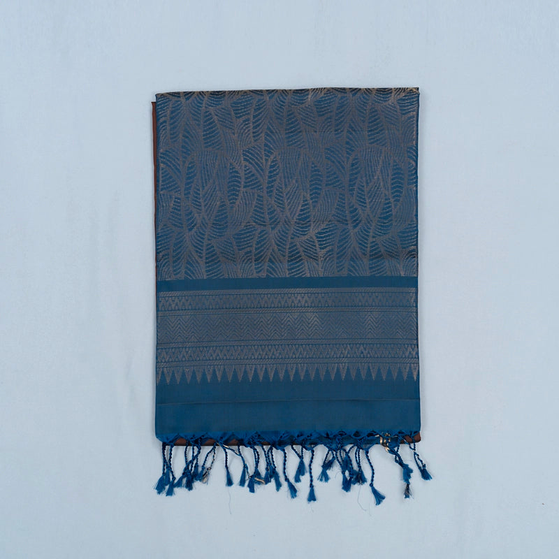 Hayagrivas Chocolate Brown Handloom Soft Silk Saree KBF233E1-5