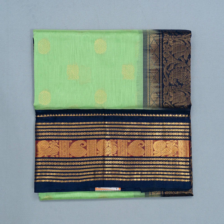 Hayagrivas Pista Green Pure Silk Cotton Saree SSCBF16D4-15