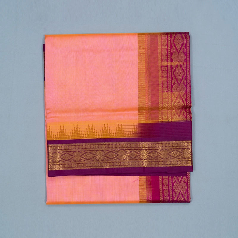 Hayagrivas Peach Pink Pure Silk Cotton Saree SSCBF34D3-25
