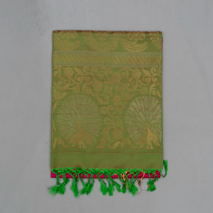 Hayagrivas Pink Pure Soft Silk Saree KBE1118I1-23