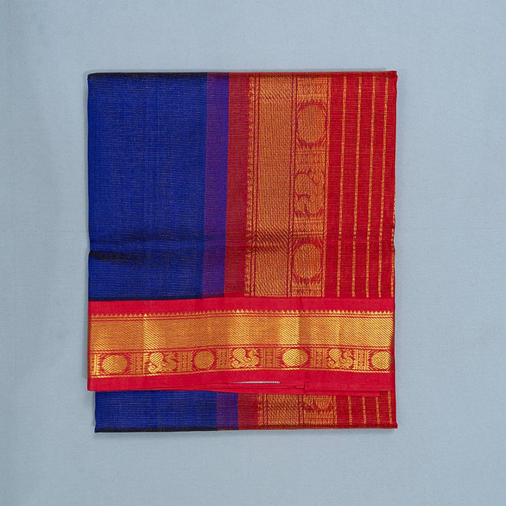 Hayagrivas Royal Blue Pure Silk Cotton Saree SSCBF35D1-41