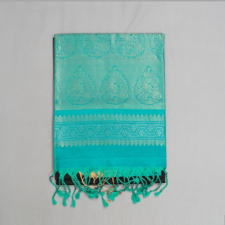 Hayagrivas Black Handloom Soft Silk Saree KBE2106A58-6