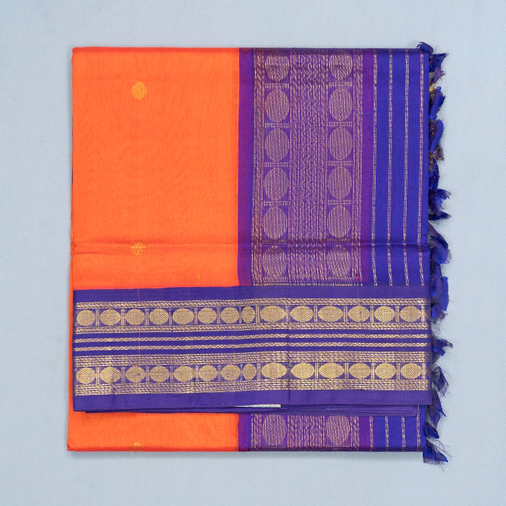 Hayagrivas Orange Pure Silk Cotton Saree SSCBF34D4-16