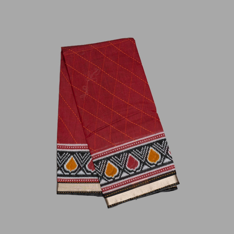 Hayagrivas Maroon Fancy Cotton Sarees KBE2383B8-2