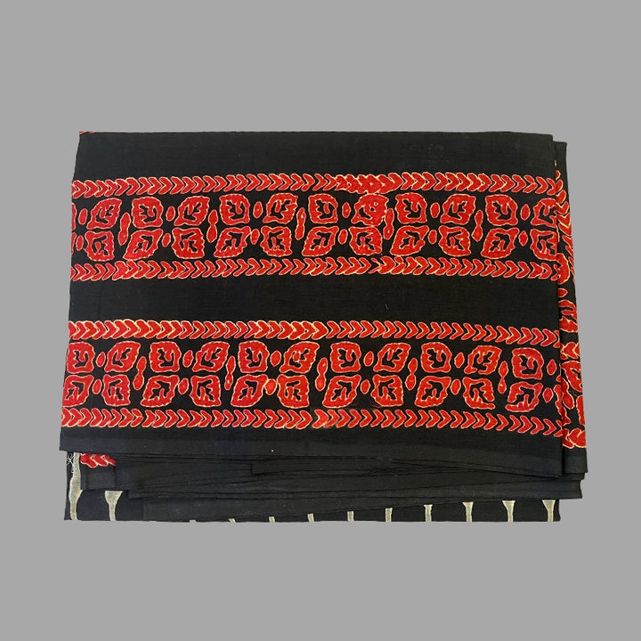 Hayagrivas Black Jaipur Cotton Saree SSCBF73E7-6