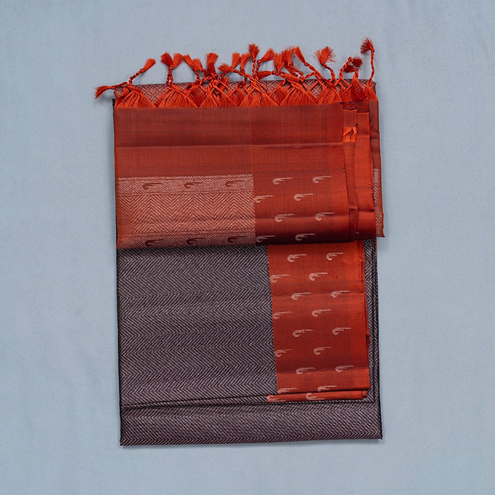 Hayagrivas Deep Jamun Handloom Soft Silk Saree KBF536G2-30