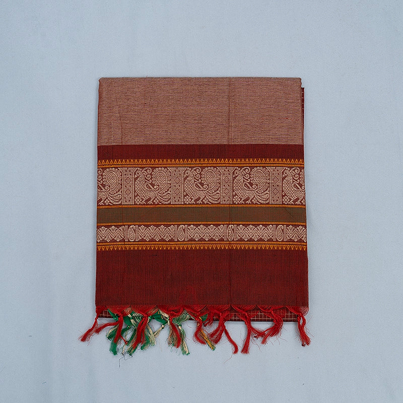 Hayagrivas Brown Handloom Kanchi Cotton Saree SSCBF103F7-3