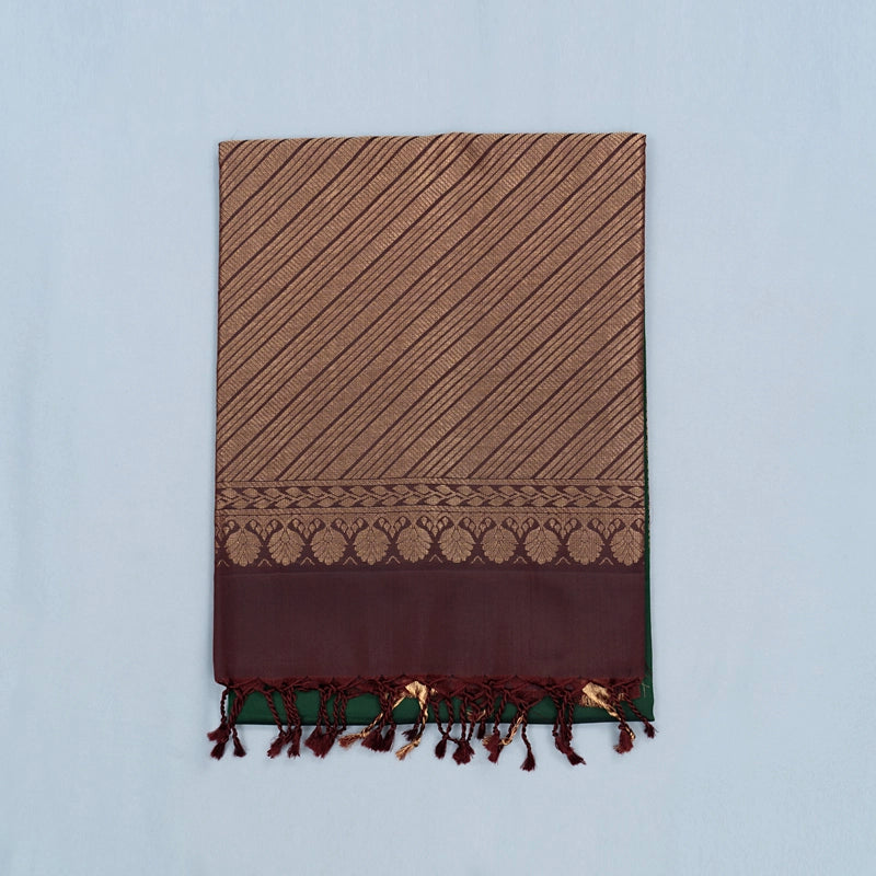 Hayagrivas Bottle Green Handloom Soft Silk Saree KBE2309B1-6