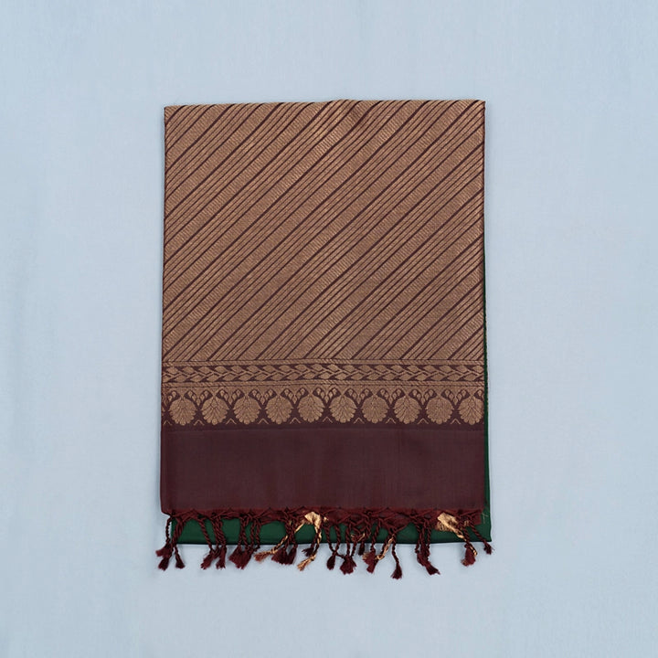 Hayagrivas Bottle Green Handloom Soft Silk Saree KBE2309B1-6