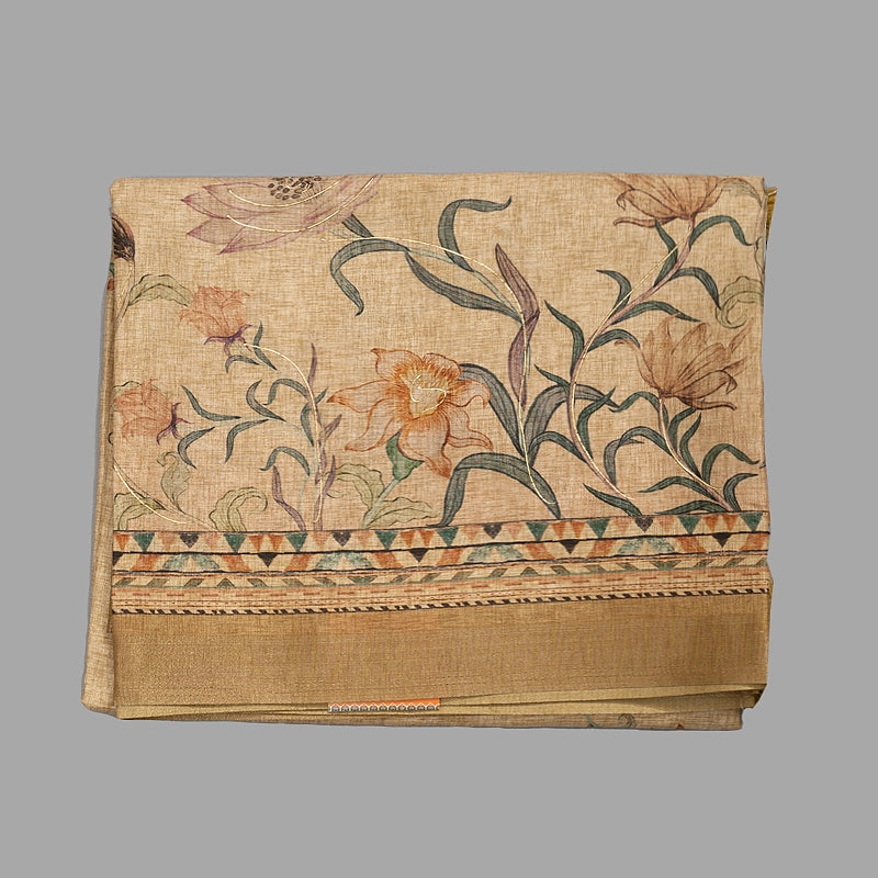 Hayagrivas Sandal Fancy Cotton Saree KBE1687K1-9