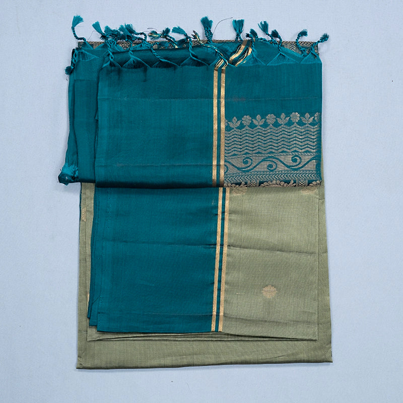 Hayagrivas Sage Green Handloom Soft Silk Saree KBF191E1-10