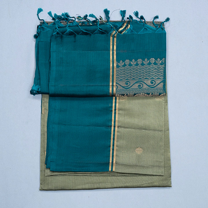 Hayagrivas Sage Green Handloom Soft Silk Saree KBF191E1-10