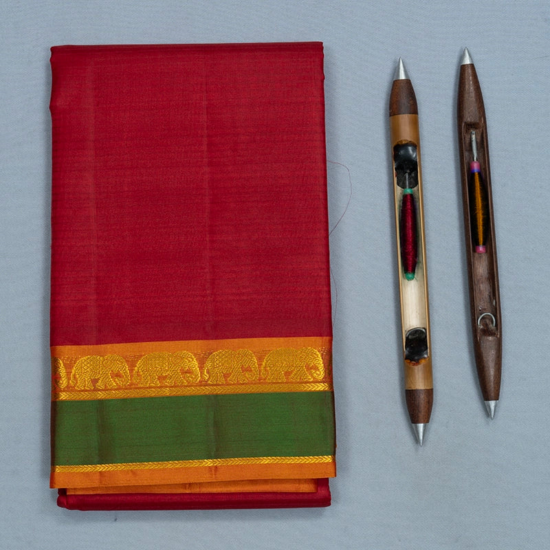 Hayagrivas Handloom Maroon Kanjivaram Silk Saree KBF486F1-28