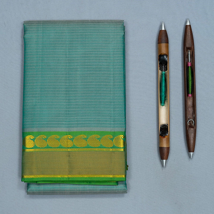 Hayagrivas Handloom Pastel Green Kanjivaram Silk Saree KBF486F1-34
